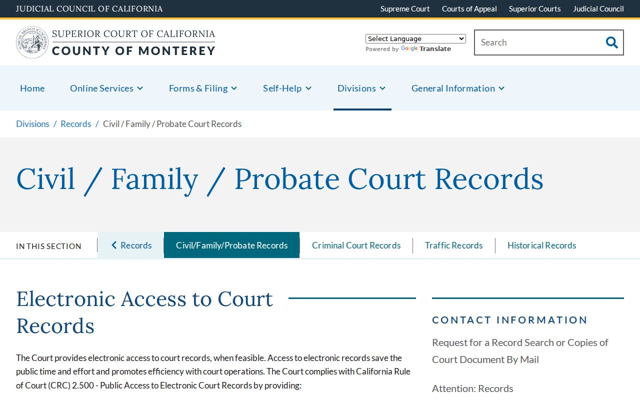Soledad resident lookup civil family probate court records